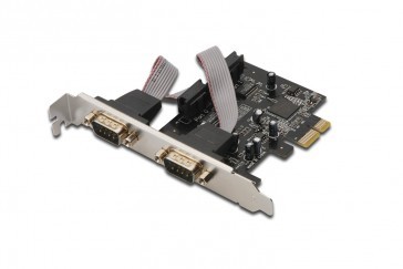 PCIe kaart met 2 seriële poorten