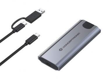 Conceptronic USB3.2 type A&C behuizing voor M.2  nvme SSD