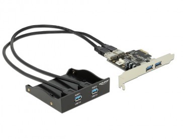 5.25" frontpanel met 2x USB3.0 en PCIe kaart met 2x USB3.0