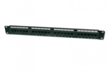 19" CAT5e patch panel 24 poorts 1U hoog