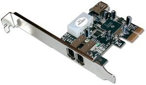 IEEE-1394A 3P PCIe kaart 3P extern 1P intern 400Mbps