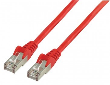 1M rood F/UTP cat6 metalen connectoren