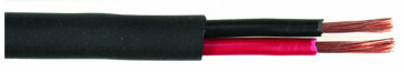 Ronde luidspreker kabel 2 X 1,5mm² - Zwart