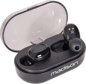 Madison-true wireless stereo bluetooth earphones with char