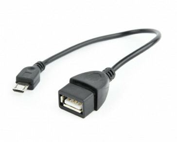 USB OTG kabel 15 cm micro USB-B male naar USB-A female