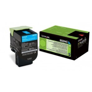 Lexmark 802HC toner CX410/510 3000 pagina's cyaan