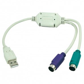 Adapter kabel van USB-A naar 2x PS2