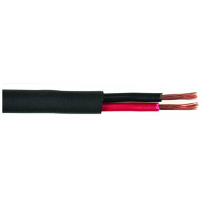 Ronde luidspreker kabel 2 X 2,5mm² -  Zwart