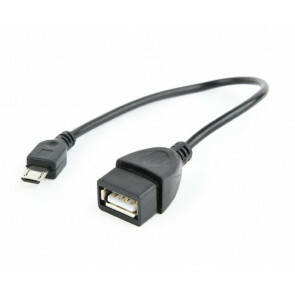 USB OTG kabel 15 cm micro USB-B male naar USB-A female