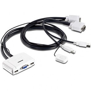Trendnet KVM USB/USB/VGA switch 2 PC's inclusief kabels
